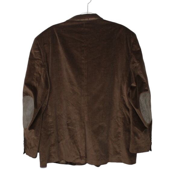 Vintage Stafford Men's Stafford Corduroy Blazer Tan Gray Elbow Patch  Size 50R - Picture 2 of 9